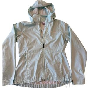 Columbia Women's Lightweight Hooded Windbreaker Jacket Mint Green Size Medium